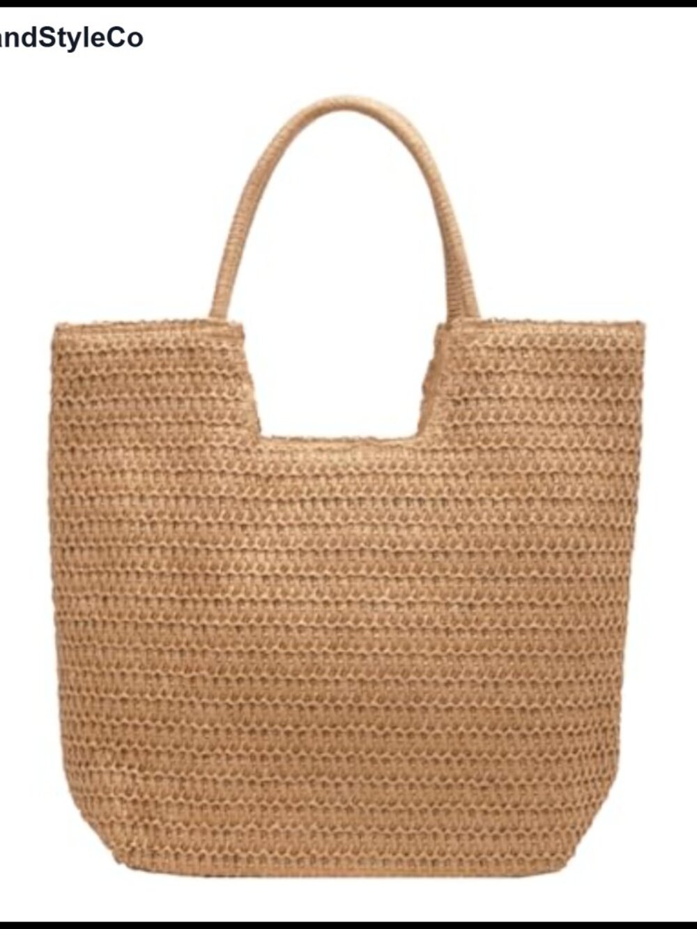 Afashor Woven Straw Tote Bag Large Hobo Shoulder Bag with Zipper